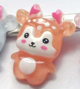 20pcs Mixed Dear Flatback Resin Cabochons Embellishments Scrapbook Craft DIY Hair Accessories: hot pink