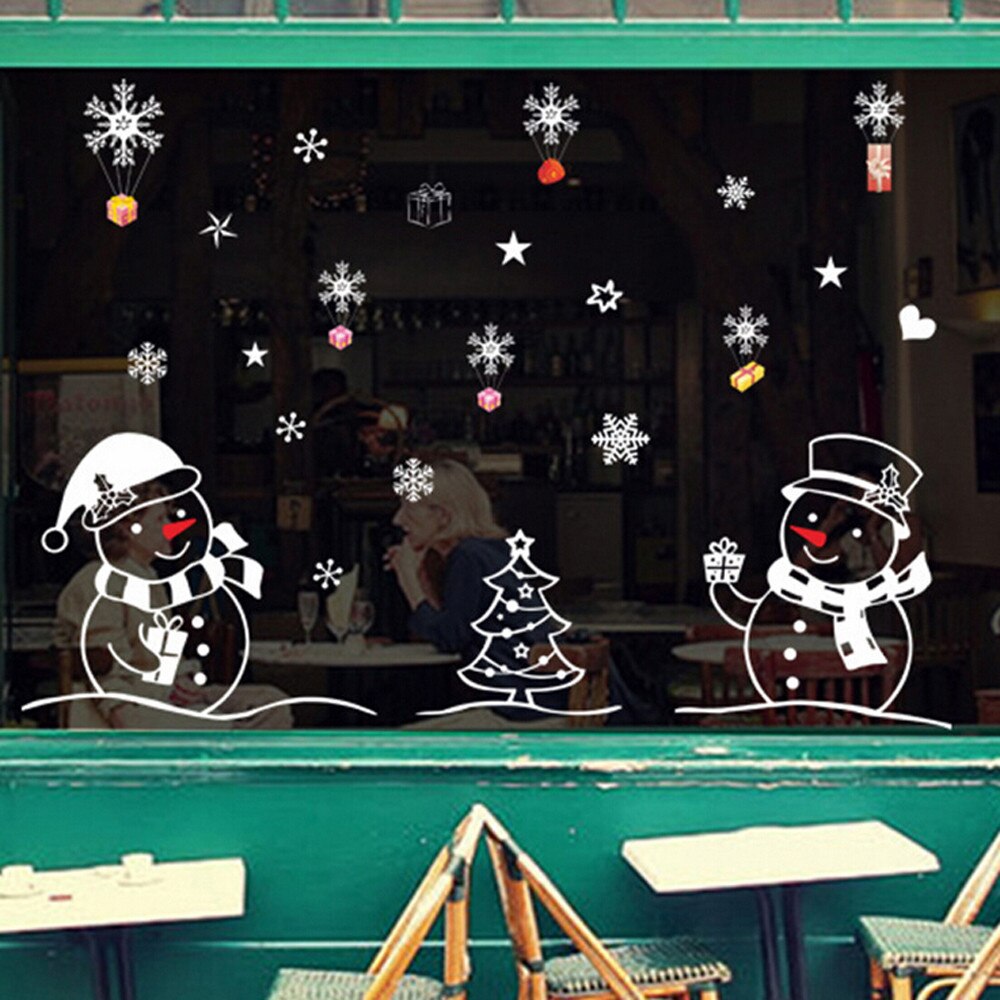 Christmas Snowman Removable Home Vinyl Window Wall Stickers Decal Home Decor