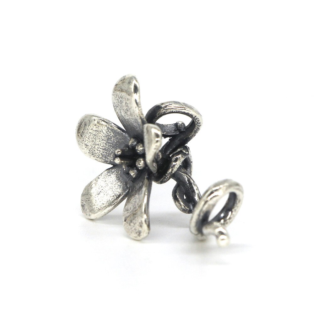Mistel Schmuck Echte 925 Sterling Silber Blume Troll Anemone Anhänger Nur passen Troll Armbinde Nicht passen Pfanne Armbinde