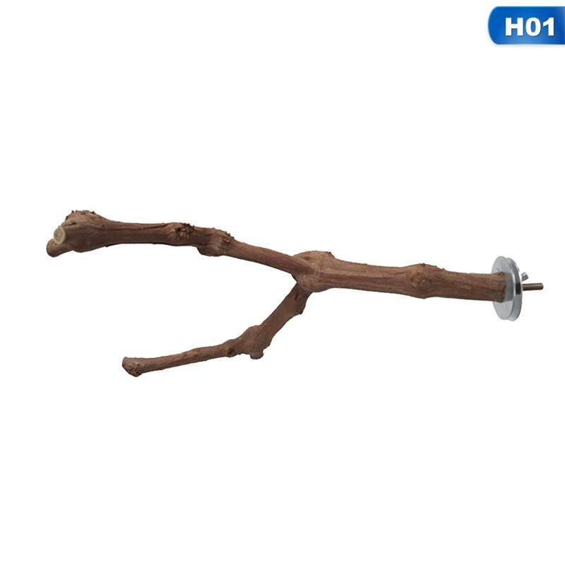 Palo de pie para loros y mascotas, palo de madera de uva salvaje, perchas para periquito, mordedura, garra, juguete de molienda, jaula de pájaros, accesorios, gancho de joyería: 1
