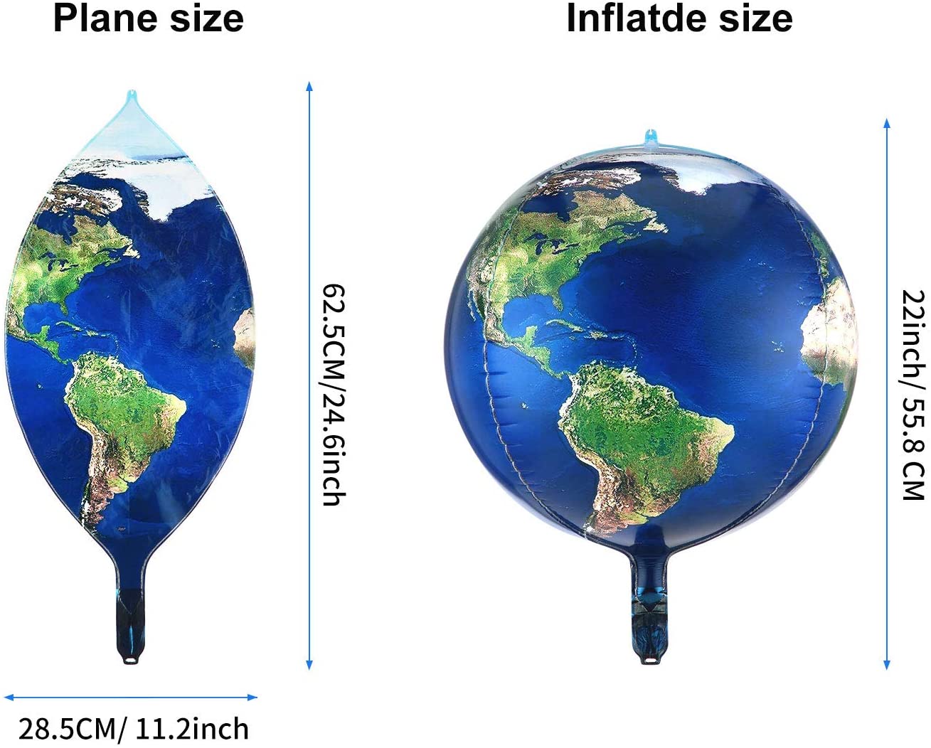 22 &#39;&#39;Globe Ballonnen 4D Bol Maan Galaxy Ballonnen Aarde Ballonnen Planeet Folie Ballonnen Voor Galaxy Ruimte Verjaardag Feestartikelen: Olijf