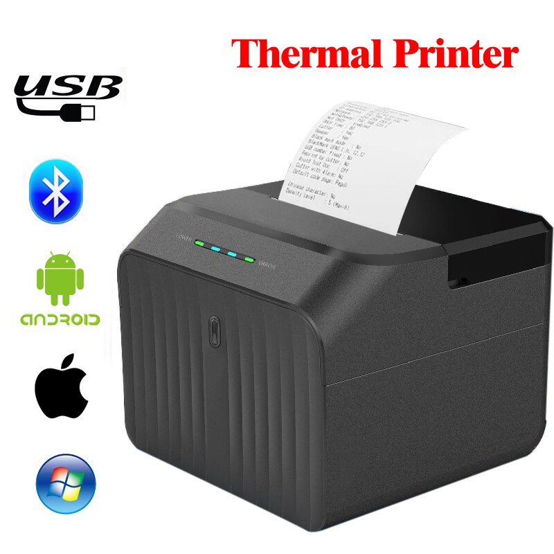 58Mm 2 Inch Thermische Bonprinter Label Sticker Maker Barcode Pos Machine Facturering Tickect Printers Met Usb Bluetooth