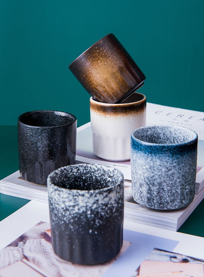 Vintage Water Cups Retro Tea Bowl Ceramic Tea Cup Pottery Container Teaware Drinkware Crafts