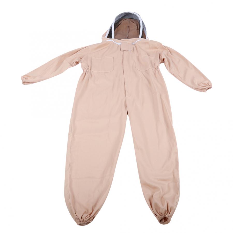 Apiary Polyester Beekeeping Jacket Suit Protective Bee Suits Beekeeper Smock Supplies Apricot