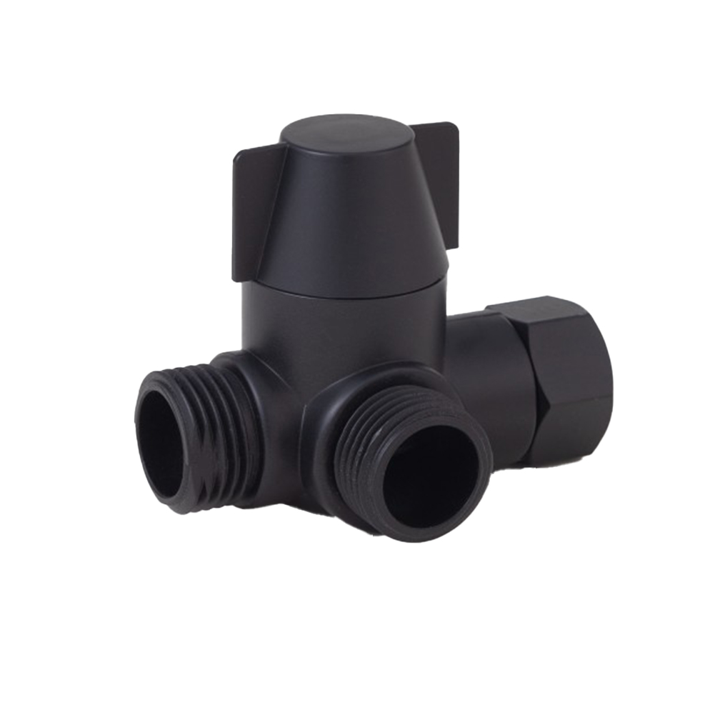 3-Wege G1/2 Auslass Duschkopf Umstellventil T-Adapter Duschschlauch Wasserhahn Splitter 3 Modus Schalter Adapter Badezimmerzubehör: Nickel gebürstet