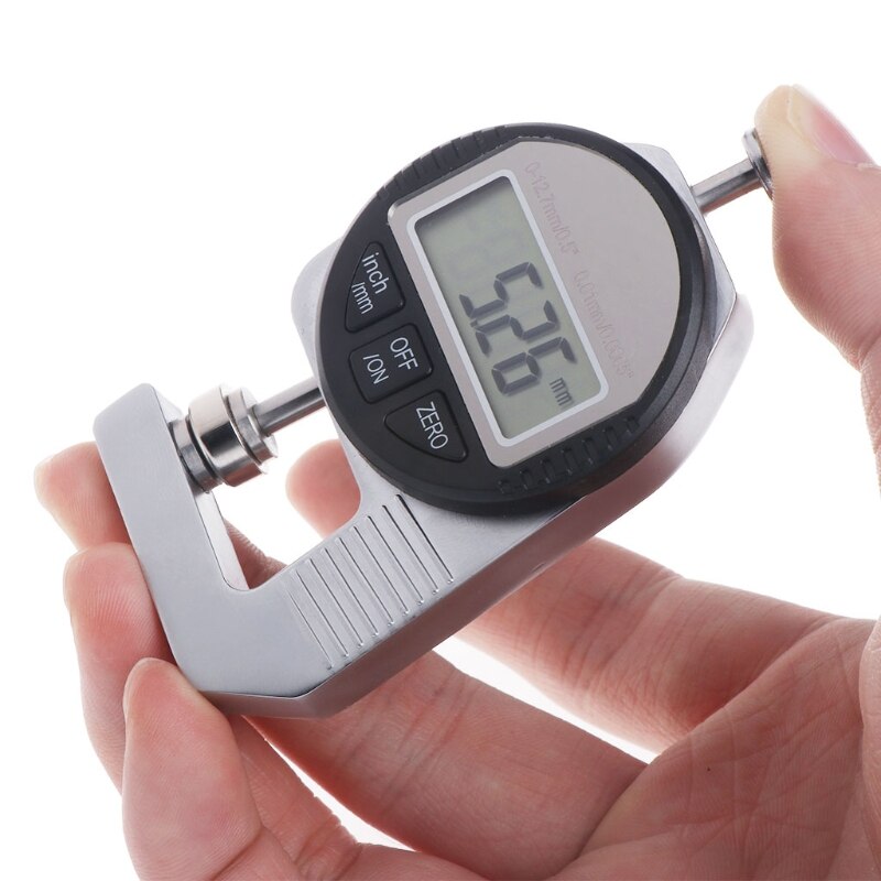 0.01MM LCD Digital Thickness Gauge Thickness Measuring Tool Paper Leather Cloth Thickness Gauge Range 0-12.7mm Micrometer U4LB