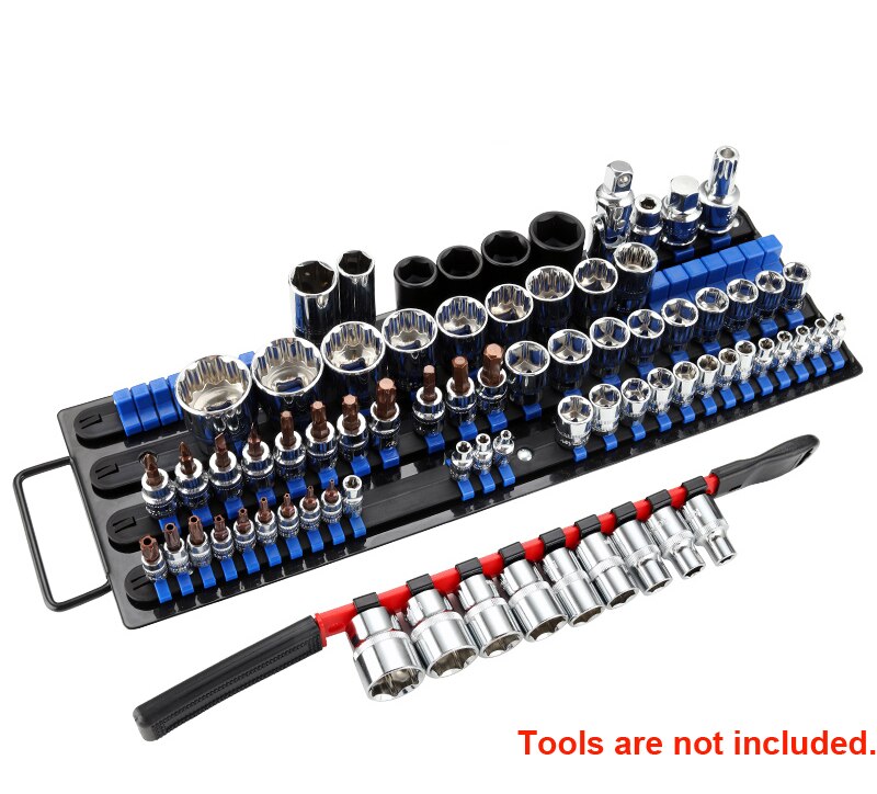 Steckschlüssel Lagerung Gestell eisen Schiene Gestell Halfter Stock Werkzeug Organizer Schiebe 1/4 &quot;3/8&quot; 1/2 &quot;Industrielle Abschluss werkzeug Halfter