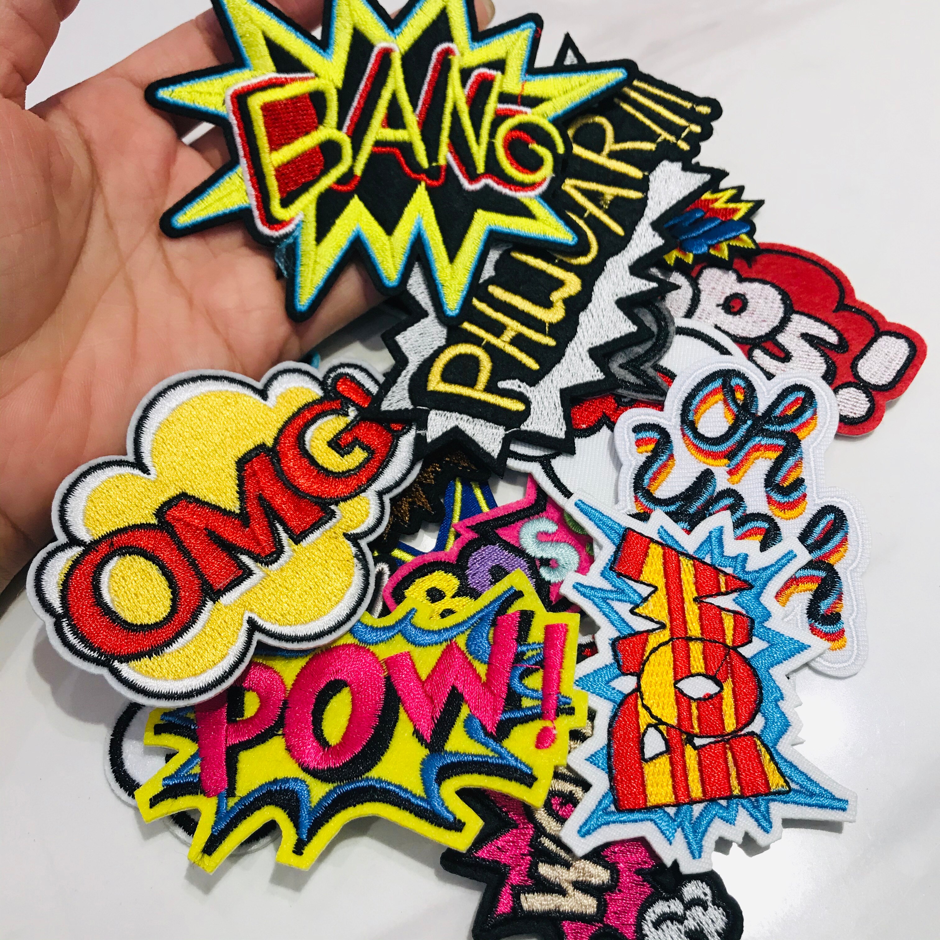 1PCS Embroidery Iron On Applique Sewing Supplies For DIY Apparel Decor Letter Alphabet Patch Fabric Sticker