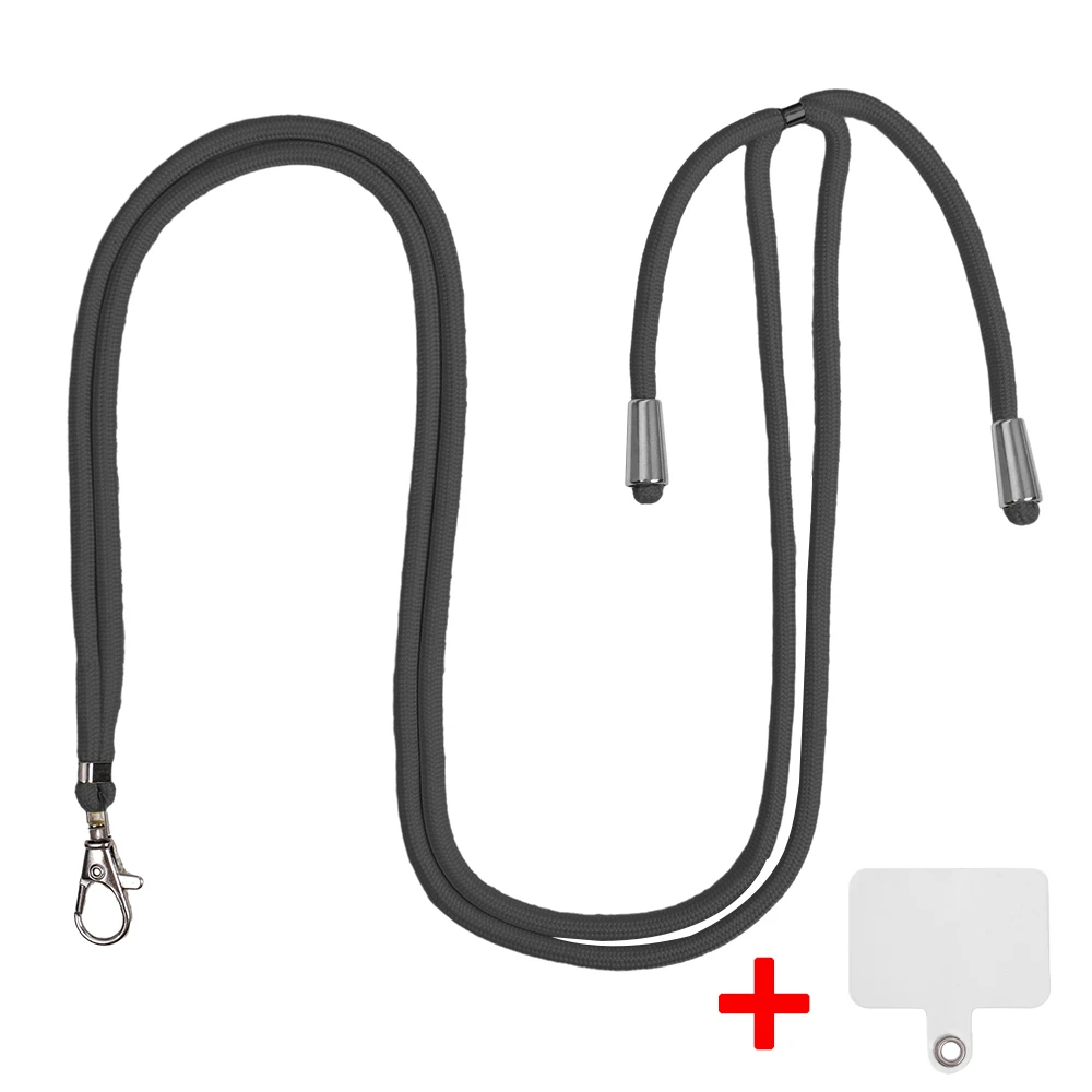 Smycz do telefonu komórkowego Regulowany pasek na szyję do noszenia wokół dłoni z przezroczystą zakładką do większości etui na telefony z pełnym pokryciem: Niebieski/zielony