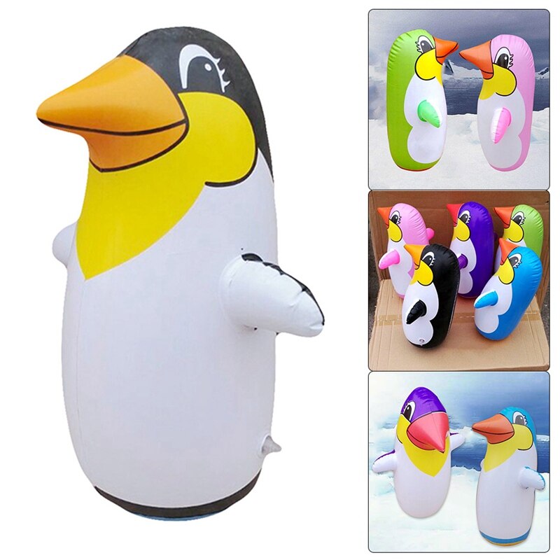 Juguetes cognitivos educativos de 36CM para niños, juguete inflable de pingüino, vaso de pingüino colorido, juguetes inflables para niños, globo Animal