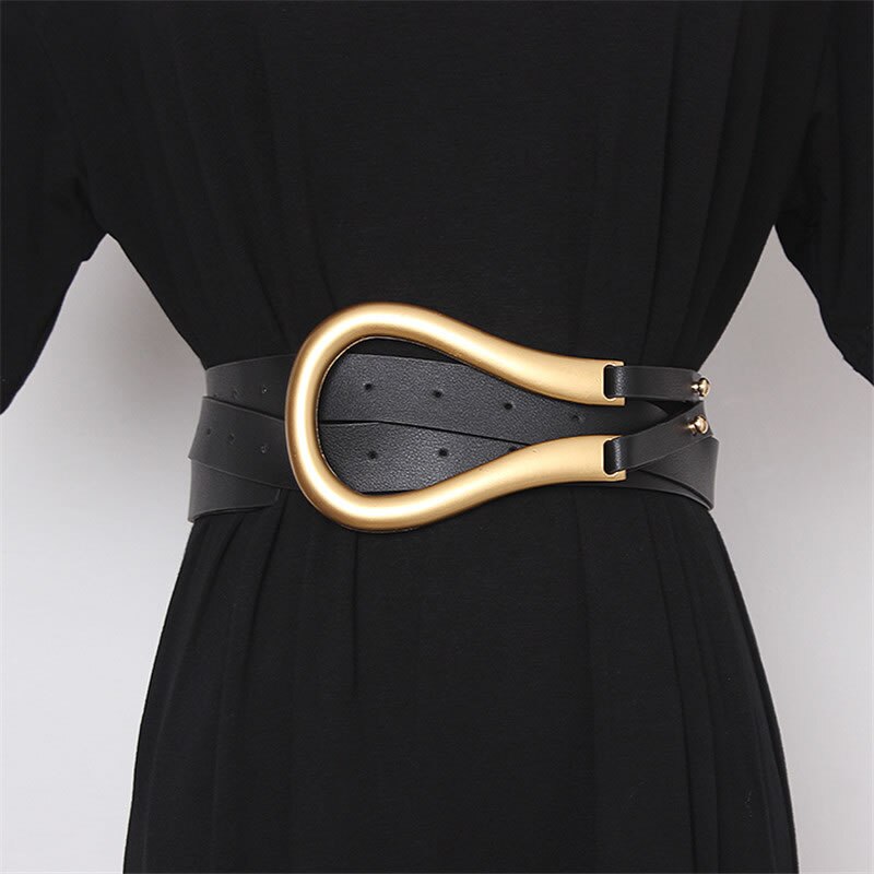 XITAO Vrouwen Mode Riemen Metalen Gebogen Grote Hoefijzer Gesp Geïmporteerd Microfiber Leer Dubbele Riem Toevallige Riemen DMY1859