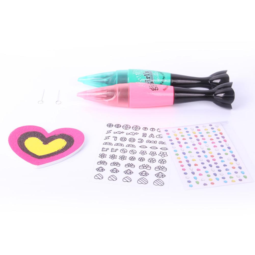 Juego de bolígrafos de Arte de uñas para niños, juego de esmalte de uñas seguro y no tóxico, decoración de uñas en 3D para de niña