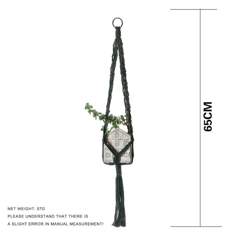 Hanging Baskets Handmade Plant Hanger Flowerpot Holder Basket Hanging Flowerpot Net Vintage Macrame Plant Hangers: A