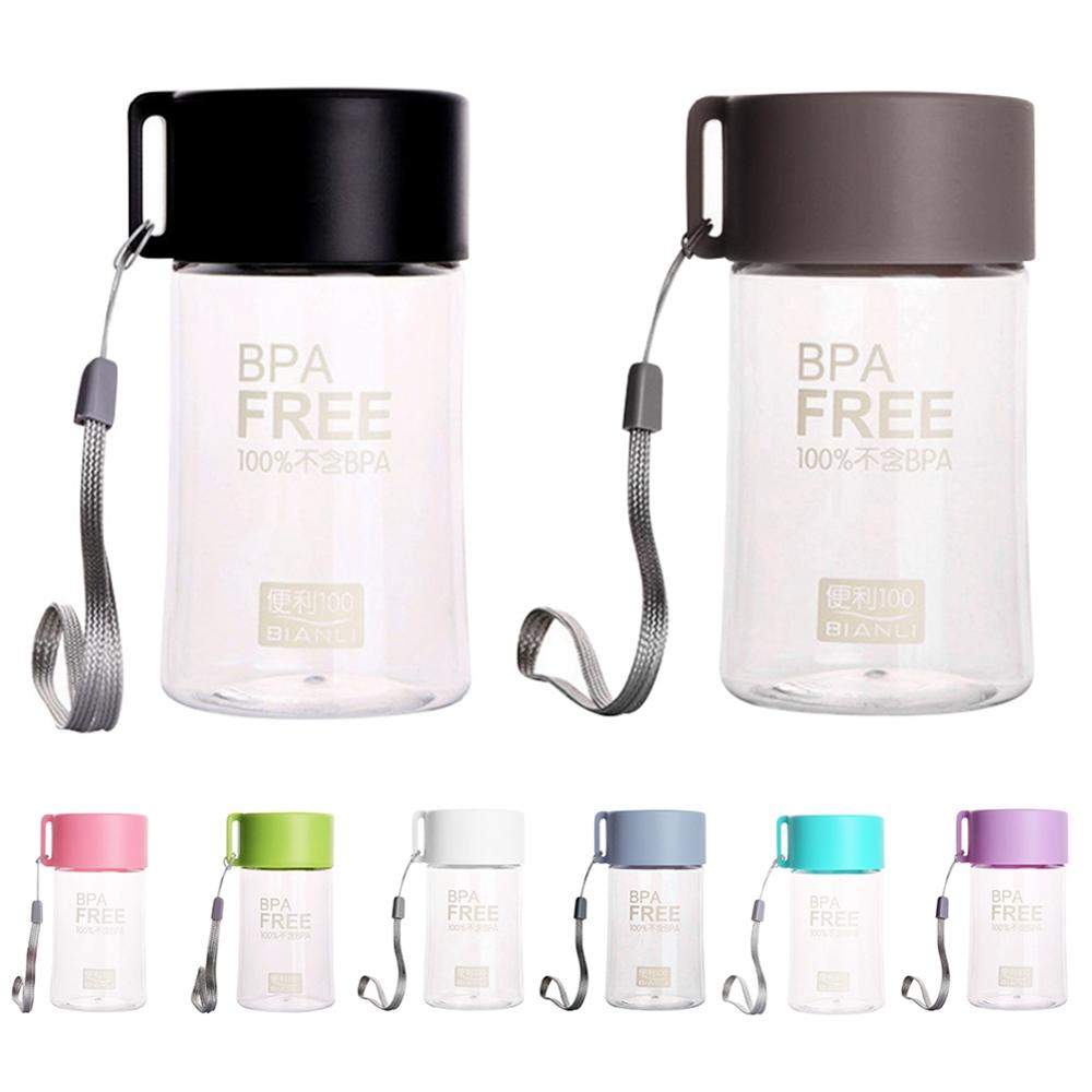 Einzigartige Mini Wasser Flasche Dicht Nette transparent Kleine Wasser Flasche Mit Seil Für Studenten
