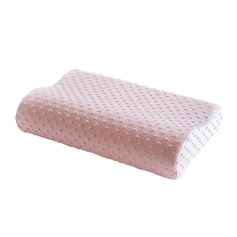 DIDIHOU 3 Farben Memory Foam Kissen Orthopädische Kissen Latex Hals Kissen Faser Langsam Rebound Weiche Kissen Massager Gesundheit Zervikale: pink 50x30cm