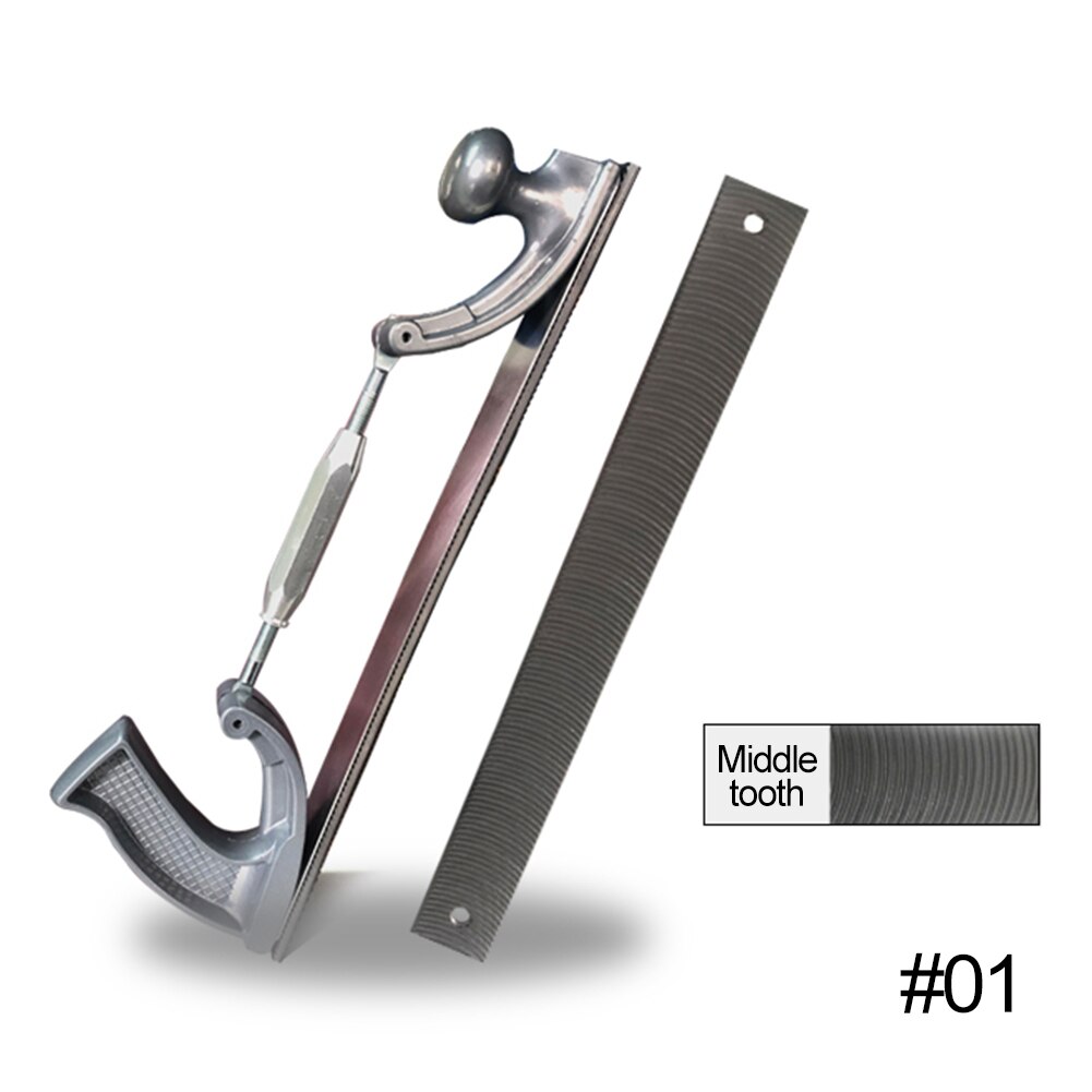 14" Adjustable Frame Milled Tooth Files Holder Car Body Polisher Metal Panel Polishing Curved Steel