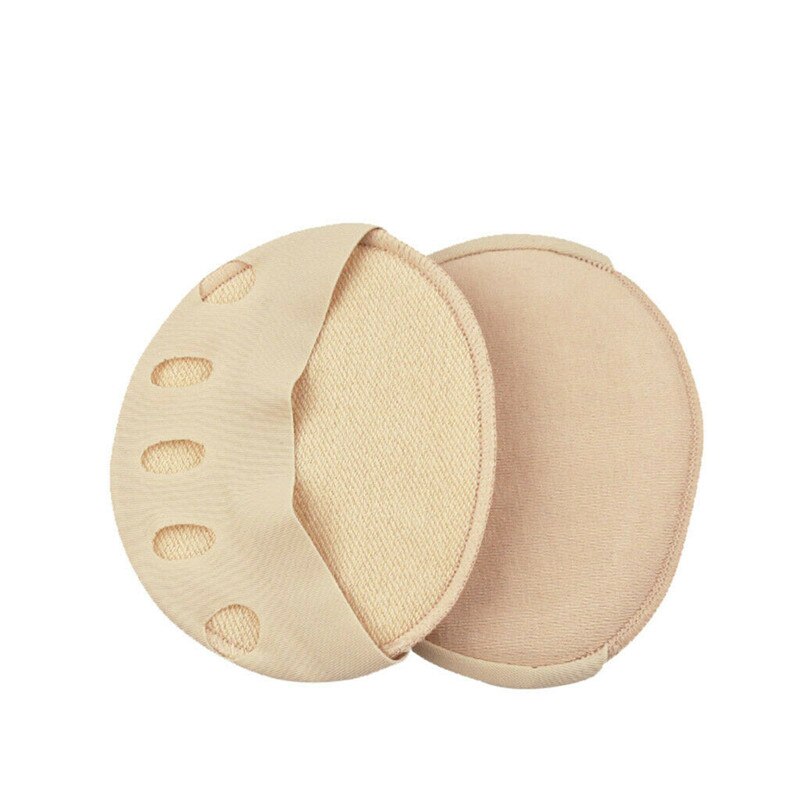 1 Pair Foot Care Peds &amp; Liners Thin Breathable Sponge Anti Slip Corrective Toe Socks Women&#39;s High Heels Invisible Forefoot Patch: Beige