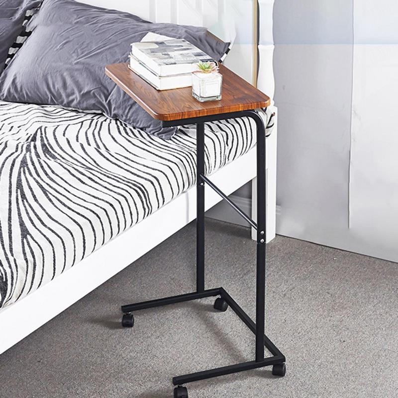 Mesa auxiliar móvil para sofá, bandeja para TV, mesa auxiliar para cama con rueda, alta capacidad de carga, mesa deslizante silenciosa para sala de estar