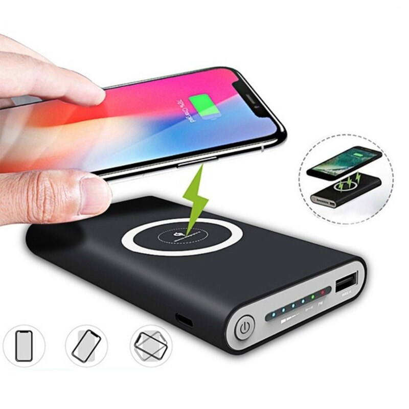 30000Mah Qi Draadloze Power Bank Externe Batterij Draagbare Snelle Oplader Voor Samsung Iphone Xiaomi Mobiele Telefoon Oplader