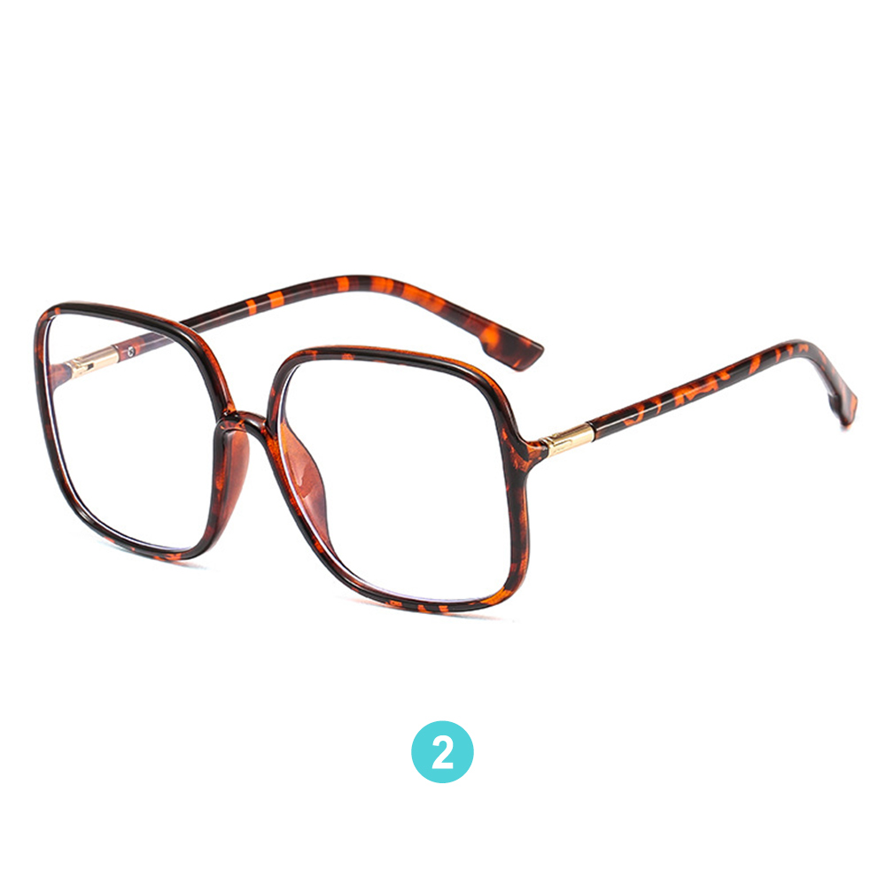 Gafas de Metal de gran tamaño para hombre y mujer, lentes con bloqueo de luz azul, cuadradas, Estilo Vintage, 1 unidad: 2