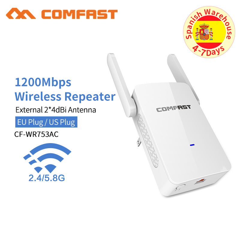 Powerful Wireless Wifi Repeater/Router 1200mbps 2.4G&5G Dual Band Wifi Signal Amplifier AP Signal Booster Network Range Extender