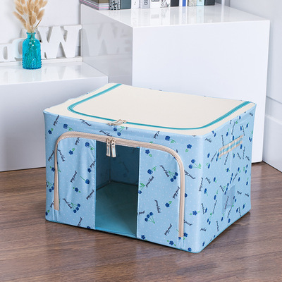 Clothes Organizer Storage Box Finishing Wardrobe Toy Storage Cabinet Oxford Fabric Foldable Quilt Car Trunk Organizer Pet House: Light Blue / 22L