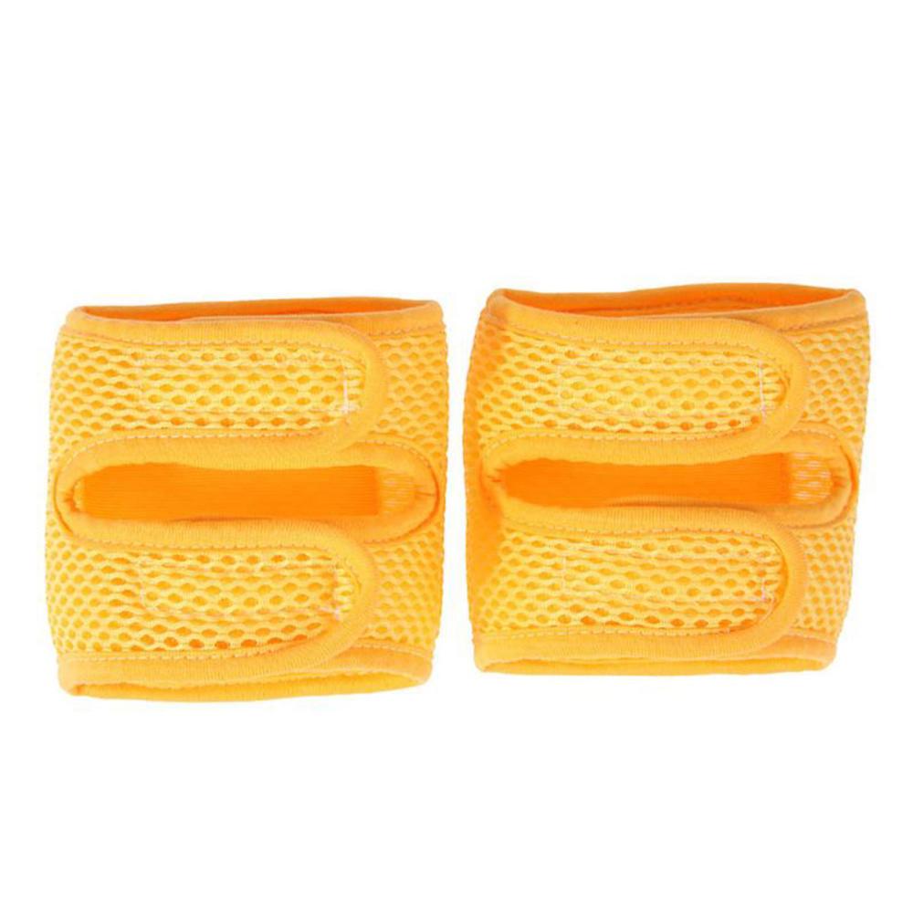 Baby Jongens Ademend Zuigelingen Spons Knee Pads Protector Kinderen Beenwarmers Kids Leren Lopen Infant Knee Protector: yellow S