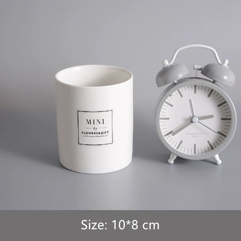 Escova de maquiagem cerâmica frasco de armazenamento rosa cerâmica garrafa de armazenamento organizador de armazenamento de cosméticos caneta titular desktop recipiente de cerâmica: Style 10