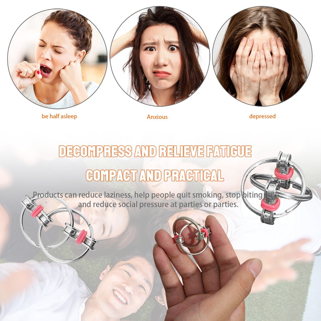 Giocattolo di agitazione della catena della bicicletta antistress per bambini/catena per bici per adulti Fidget Spinner bracciale ansia rilievo Gadget 6/8/12-link