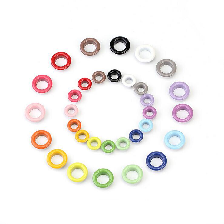 Œillets métalliques pour Scrapbooking, 10x17x5mm, 100 pièces, embellissement pour bricolage, vêtements de travail, couture, vêtement: colorful