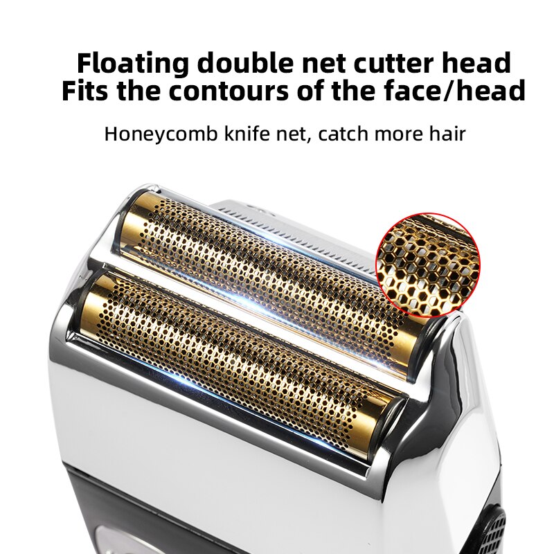 Metal housing 3 speed shaving machine for men electric hair shaver bald head rechargeable electric razor for beard washable