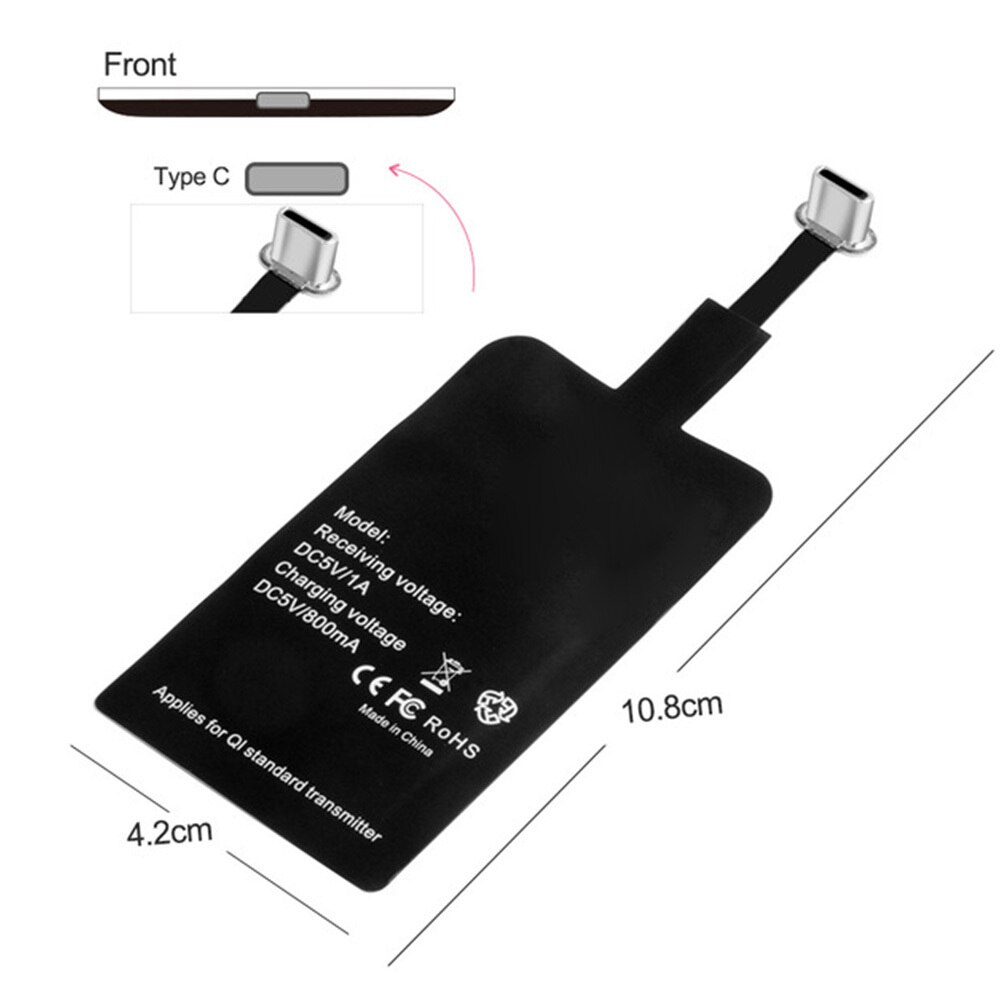 Qi Kit de charge sans fil transmetteur chargeur adaptateur récepteur récepteur Pad bobine type-c Micro USB kit pour iPhone Xiaomi Huawei: type C