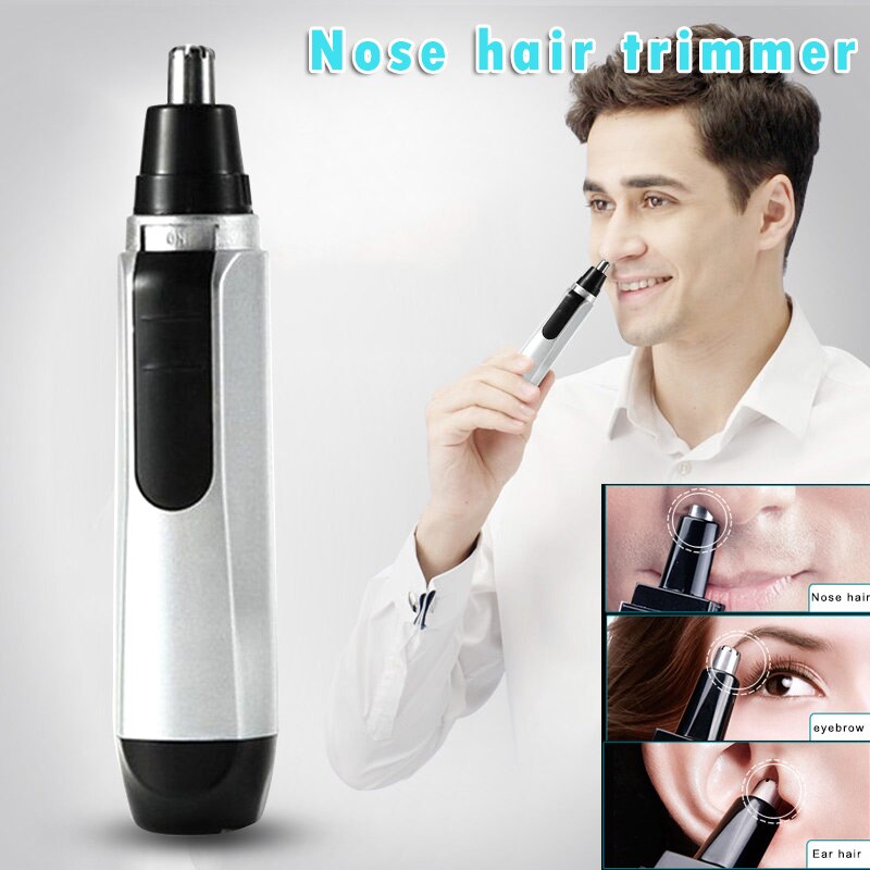 Electric Nose Hair Trimmer Nose Clipper Battery Powered Men Shaving Razor PR
