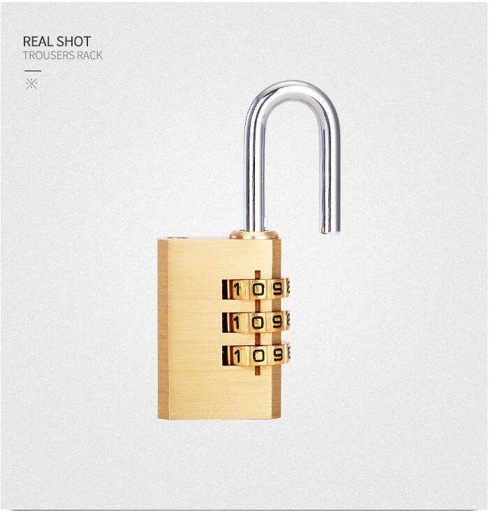 Pure Copper Password Lock Padlock Student Cabinet Luggage Bag Gym Locker Home Password Lock ZH-702