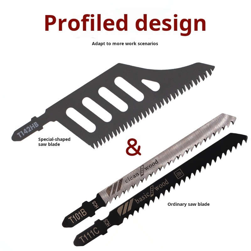Jigsaw Blade Extra Long Heavy Duty Scroll Saw Blades T-Shank Fine Coarse Teeth for Wood Aluminum Tight Spaces Woodworking Tools
