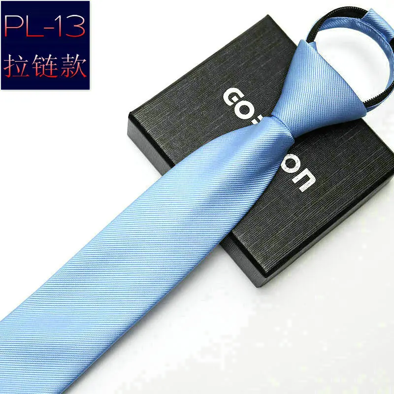 48*6 Cm Mannen Stropdas Bedrijf Formele Kleding Dragen Streep Effen Kleuren Rits Stropdas Voor Mannen slim Skinny Tie: PL-13