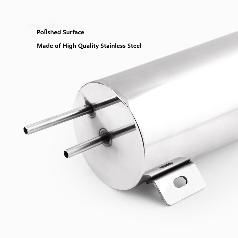 Polished Stainless Steel Radiator Overflow Tank Bottle Catch Can Car Modification Radiator Cooling Water Bottle