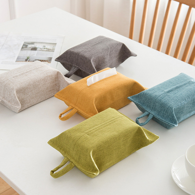 Boîte à mouchoirs en tissu à corde suspendue, Style minimaliste, couverture de mouchoirs pour salon, bureau domestique, sac en papier monté sur voiture, Type suspendu