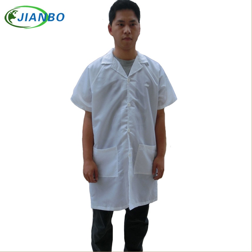 Zomer Anti Statische Beschermende Kleding Cleanroom Kleding ESD Jas Werken Kleding Antistatische Werkkleding Schoon Korte Mouwen Jas