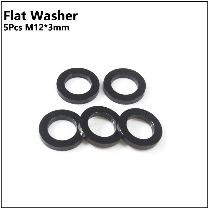 HEPPE MTB Road Bike Thru Axle Washer M12 M15 Axle Spacer Bike Hub Tube Shaft Skewer Spacer 0.5/1/2/3/4/7.5mm Thickness: Orange