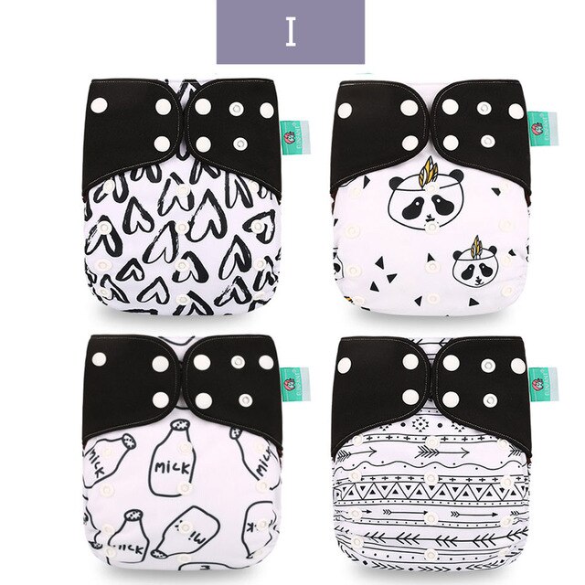 Culotte en tissu réutilisable 4 pièces, couche en tissu lavable pour l'entraînement des bébés, couches imperméables pour garçons et filles: Bleu