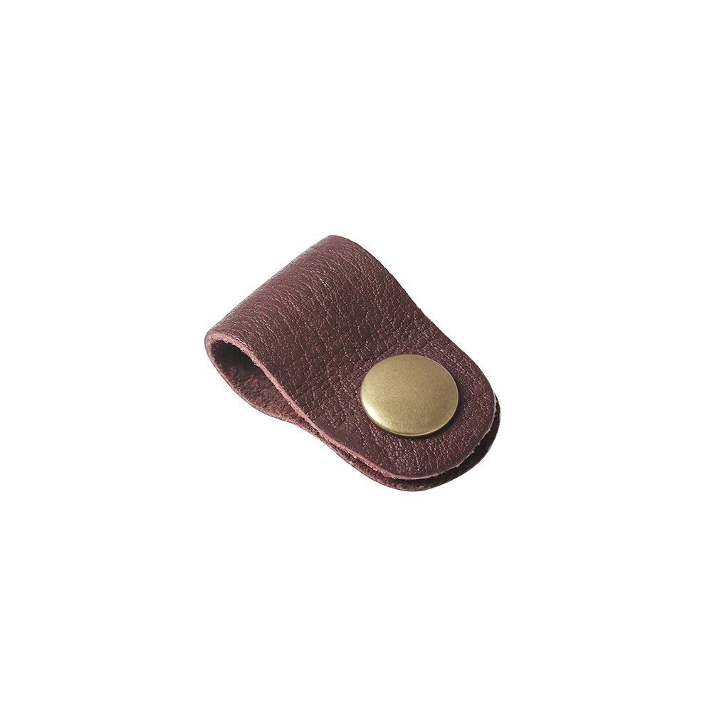 1pc 8*2cm headset øretelefon ledning bærbar usb kabel ledning læder vikler skrivebordsæt ledning arrangør hjem skole skrivebord manager: 9