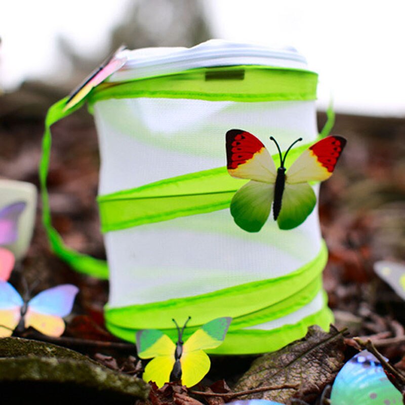Foldable Mesh Butterfly Insect Habitat Cage with Handle and Zipper LSF