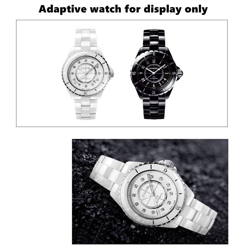 Black/White Ceramic Bezel Watch Face Accessories Men's and Women's Automatic Watches Replace Bezel 38-40mm Diameter