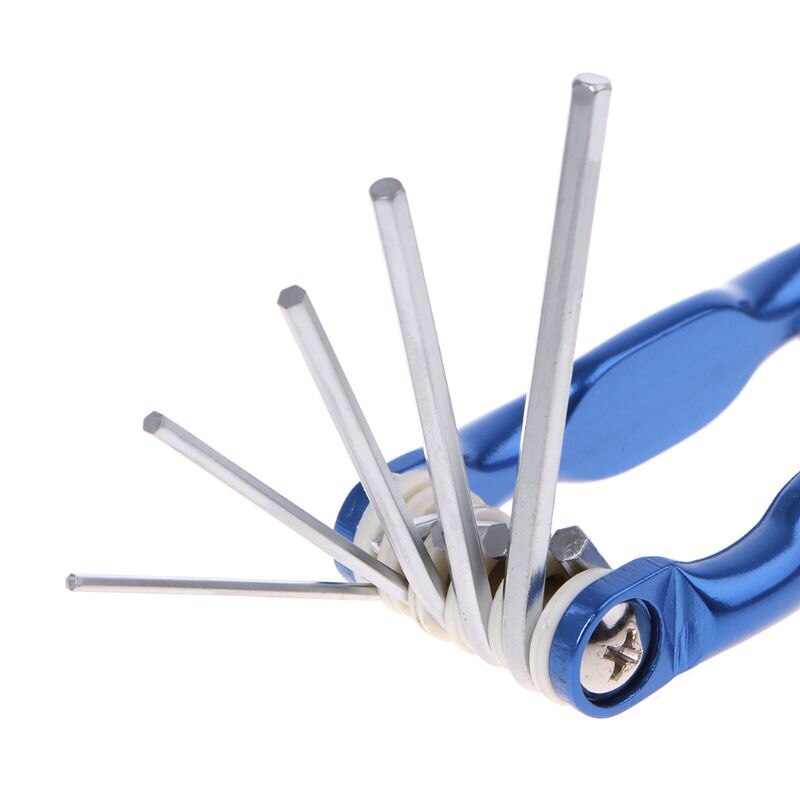 8pcs Portable Foldable Key Hex Wrench Set Metric System Inner Hexagon Spanner Allen Wrench Screw Repair Tools