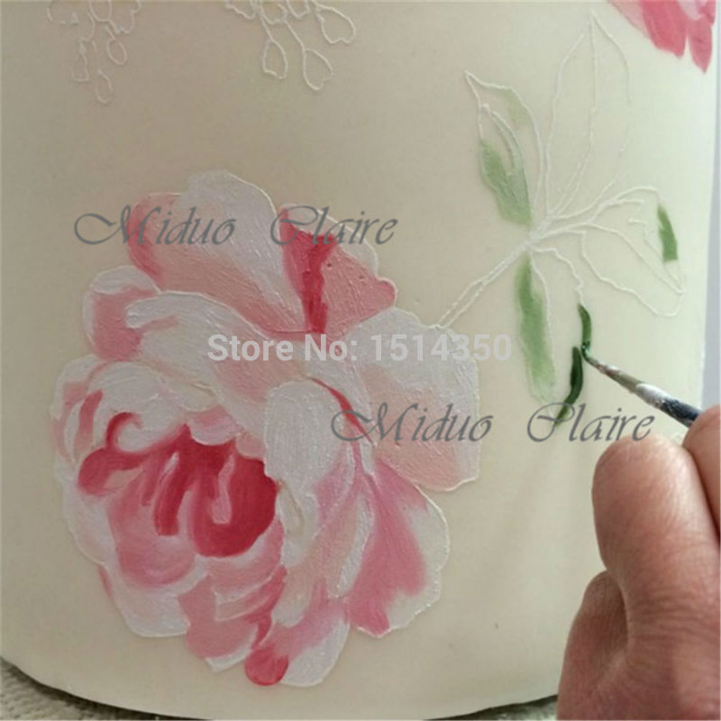 Classic Rose Outline Stencil Fondant Cake and Chocolate Painting Molds