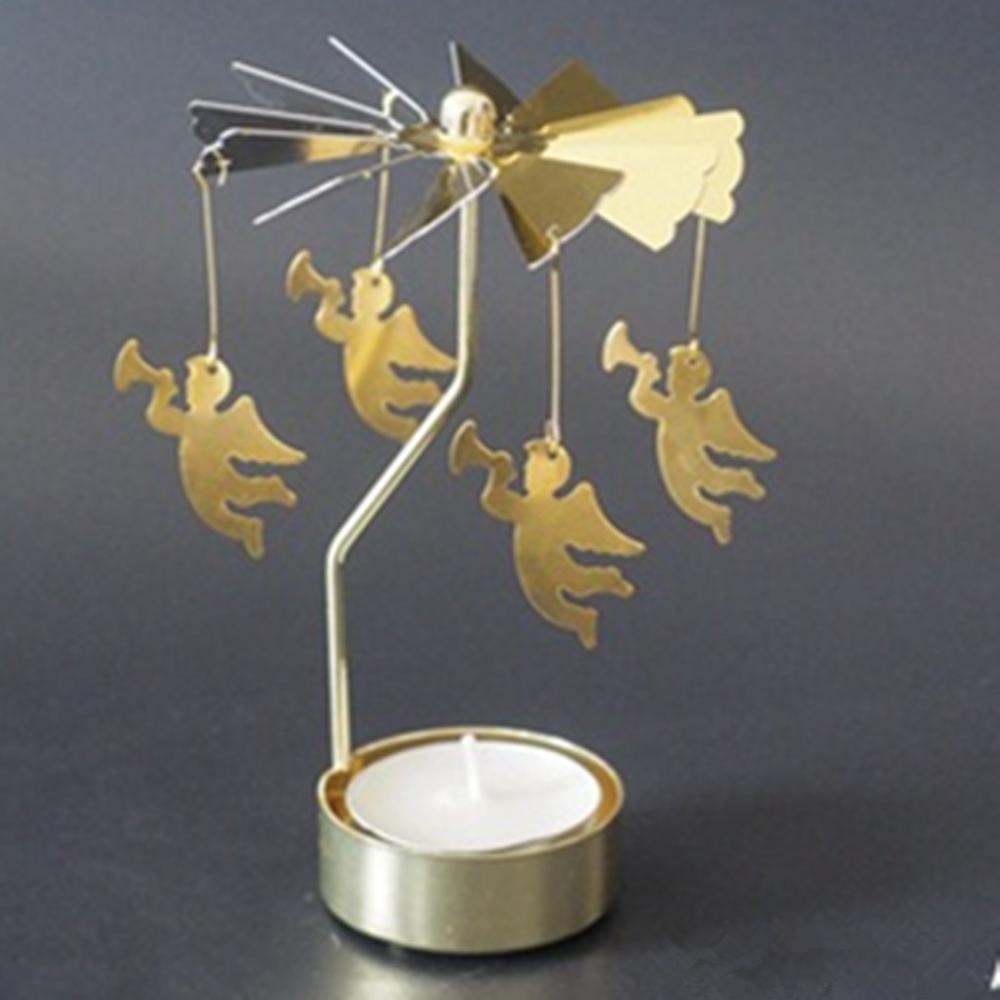 Spinning Rotary Metal Carousel Tea Light Candle Ho... – Vicedeal