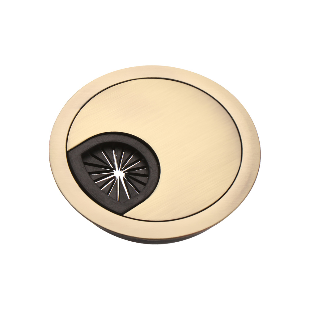 1PC Table Cable Outlet Port Zinc Alloy Desk Wire Hole Cover Computer Tidy Grommet Surface Line Box Table Cable Fastener Hardware: green bronze / 80mm