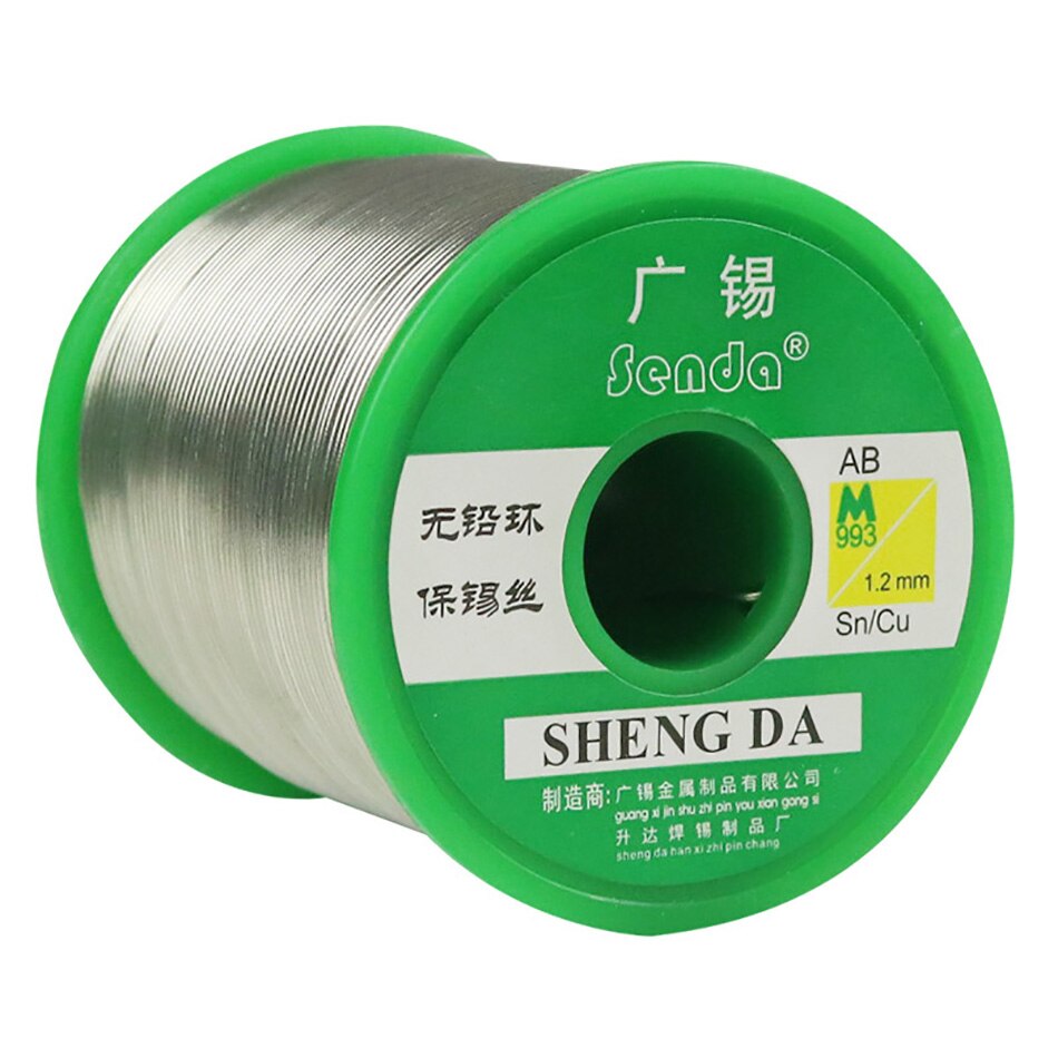 Alambre de estaño para soldadura sin plomo, núcleo de colofonia sin plomo 800 Sn 0,8 Cu para soldadura eléctrica RoHs, 1,0g, 99.3%-0.7% mm