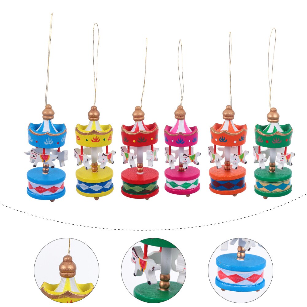 1 Set 6 Pcs Christmas Souvenirs Mini Merry-go-roun... – Grandado